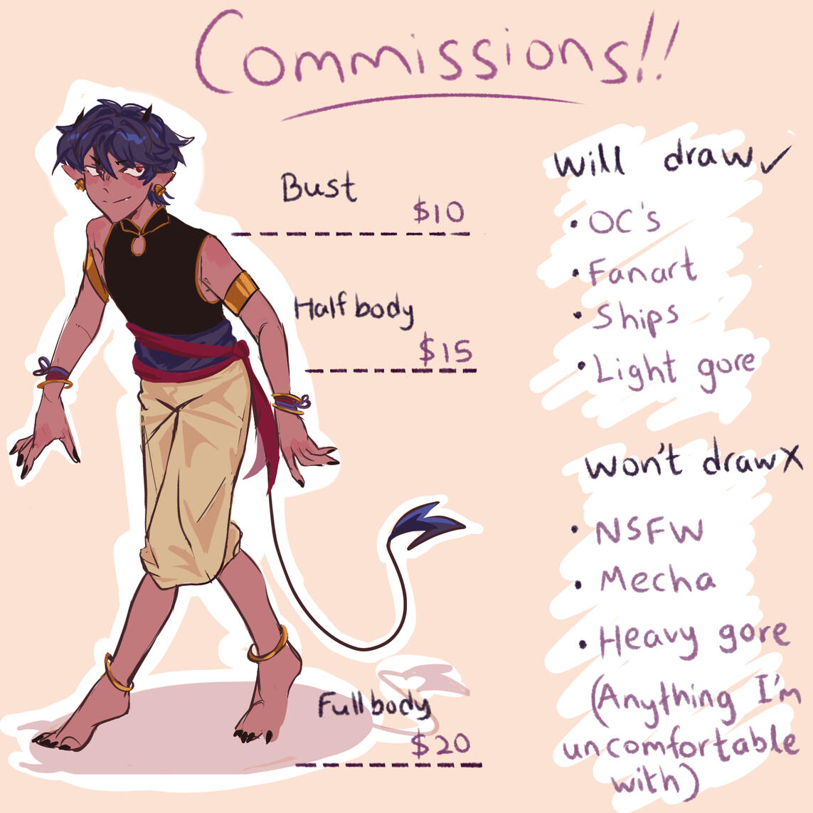 commission info